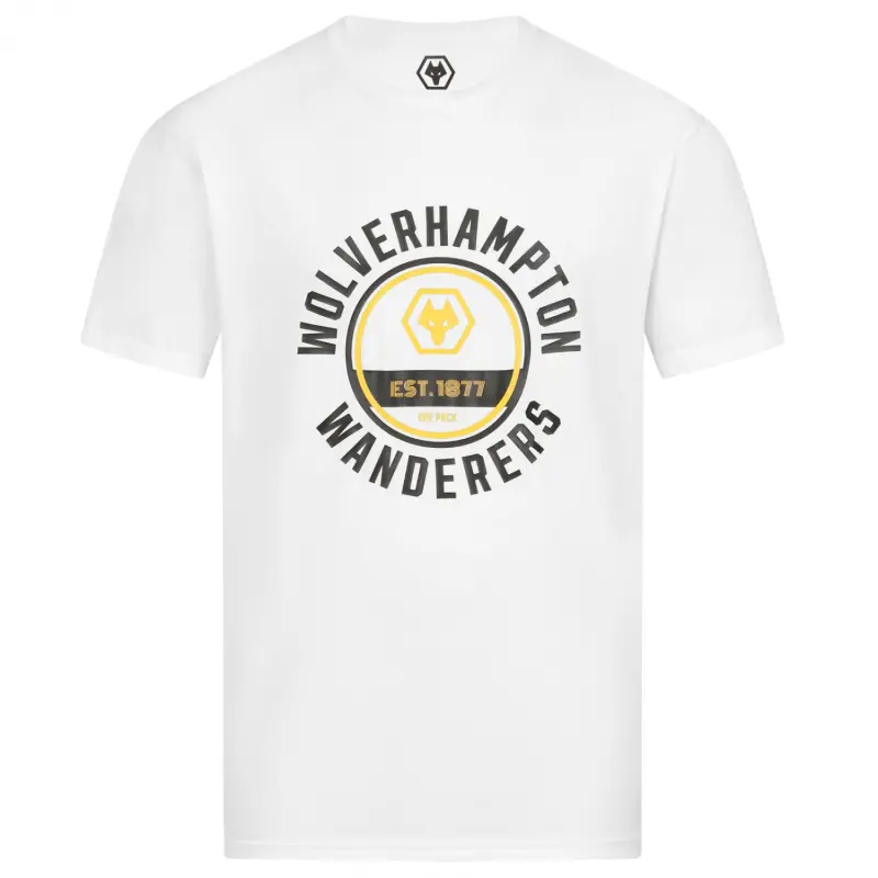 Wolverhampton Wanderers Store | Shop Official Roundel Graphic T-Shirt – White Wolves Gear